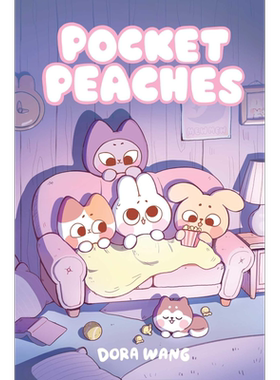 桥梁漫画 桃子太郎 Pocket Peaches 英文原版 小初文学书全彩图画图像小说 漫画故事书 精装进口6-10岁儿童读物【中商原版】