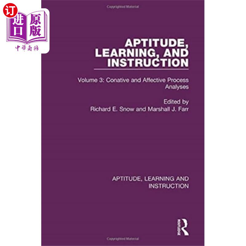 海外直订Aptitude, Learning, and Instruction 资质、学习和指导