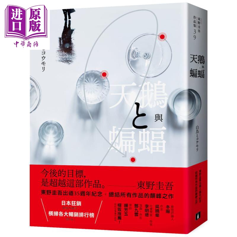 预售 天鹅与蝙蝠 光影迷离版 港台原版 东野圭吾 王蕴洁译 皇冠 日本文学 日本悬疑推理小说【中商原版】