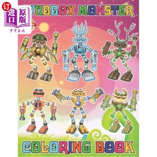 海外直订Wubbox's Monster Coloring Book for Teen Men Women Kid: 50+ Great Coloring Pages  Wubbox的怪物着