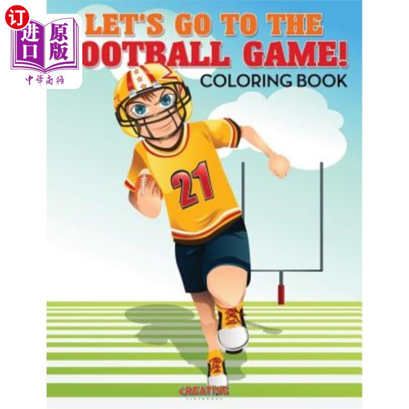 海外直订Let's Go to the Football Game! Coloring Book 我们去看足球赛吧彩色图书