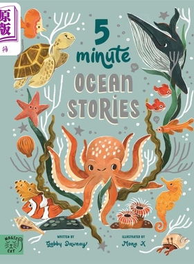 5分钟海洋故事 Gabby Dawnay 5 Minute Ocean Stories 英文原版 儿童科普绘本 图画故事书 精装进口图书 5岁以上【中商原版】