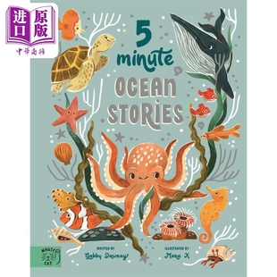 Minute 英文原版 Gabby 5岁以上 5分钟海洋故事 进口图书 Ocean Dawnay 图画故事书 儿童科普绘本 Stories 中商原版 精装
