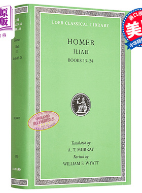 预售 荷马史诗 伊利亚特 洛布古典丛书 卷13-24 Iliad Volume II Homer 英文原版 Loeb Classical Library 原文希英对照版
