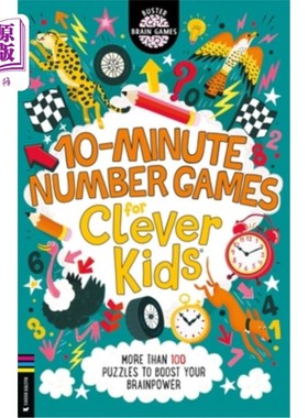 海外直订10-Minute Number Games for Clever Kids(r): More Than 100 Puzzles to Boost Your B 10分钟的数字游戏聪明的孩子