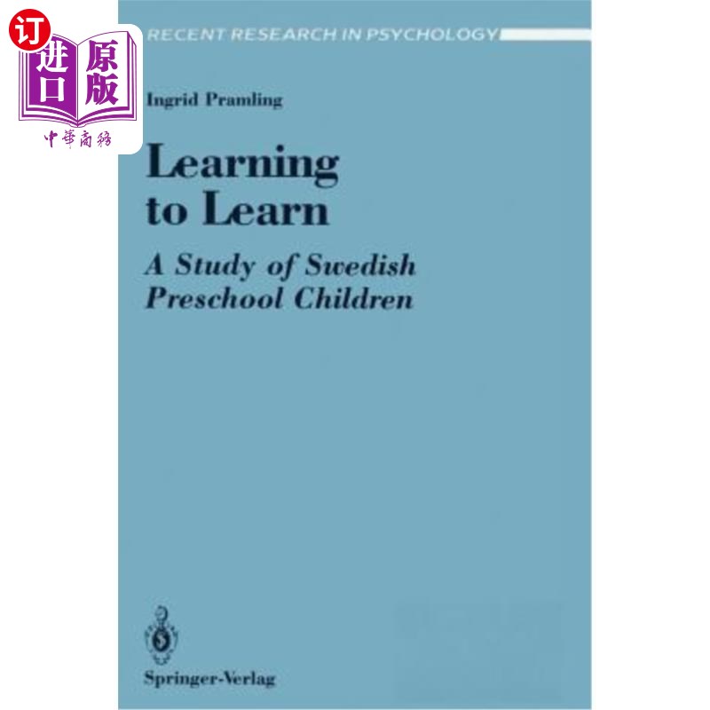 海外直订Learning to Learn: A Study of Swedish Preschool Children 学会学习:瑞典学龄前儿童研究