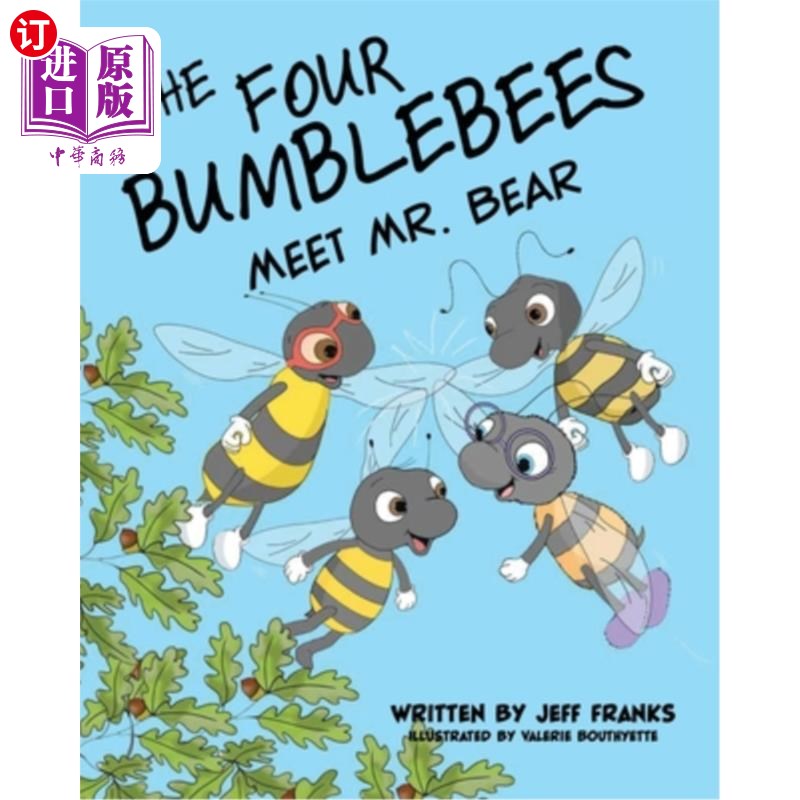 海外直订The Four Bumblebees Meet Mr. Bear四只大黄蜂遇见熊先生-封面