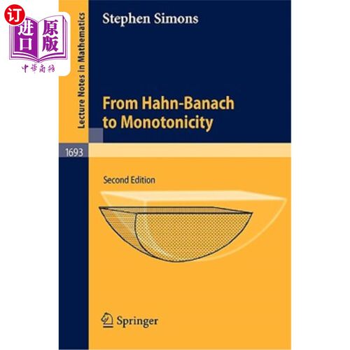 海外直订From Hahn-Banach to Monotonicity 从单调到banhahn