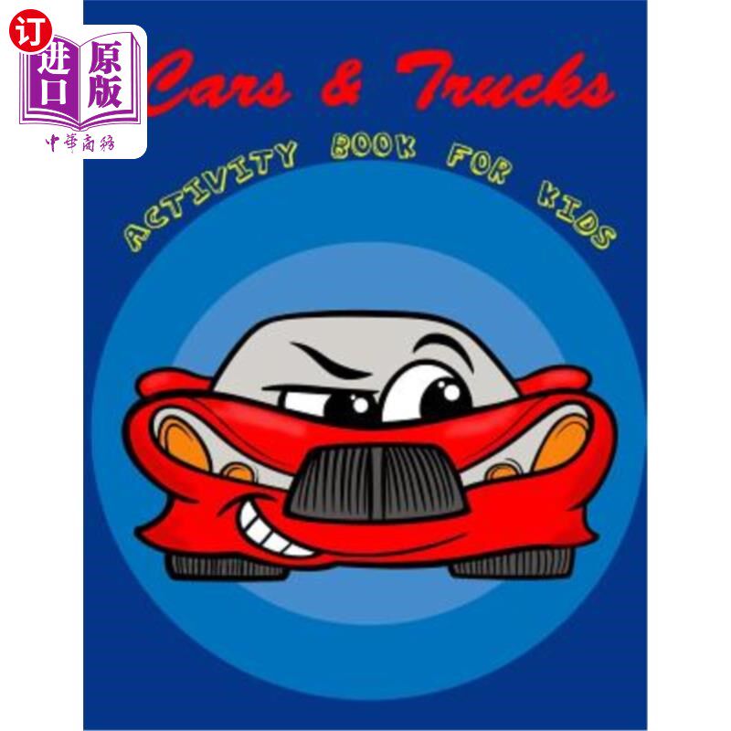 海外直订Cars and Trucks Activity Book for kids: : Kids Activities Book with Fun and Chal 儿童汽车和卡车活动手册：儿