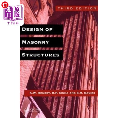 海外直订Design of Masonry Structures 砌体结构设计