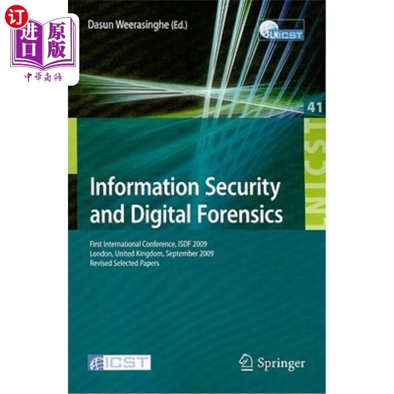 海外直订Information Security and Digital Forensics: First International Conference, ISDF 信息安全和数字取证：第一届