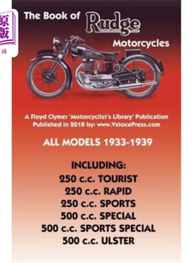 海外直订Book of Rudge Motorcycles All Models 1933-1939
