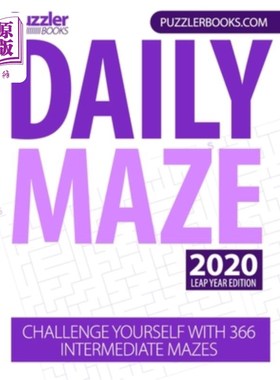 海外直订Daily Maze 2020 Leap Year Edition: Challenge Yourself With 366 Intermediate Maze 每日迷宫2020闰年
