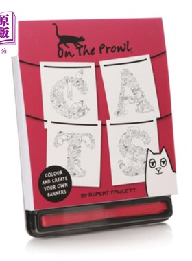 海外直订On the Prowl: Cats: Colour and Create Your Own Banners 在巡游：猫：颜色和创建自己的横幅