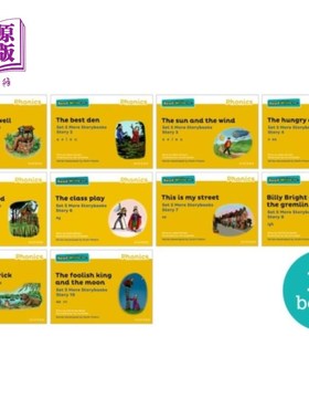 海外直订Read Write Inc. Phonics: Yellow Set 5 More Story... 读写公司自然拼读:黄色设定5个更多的故事书(混合装10个)
