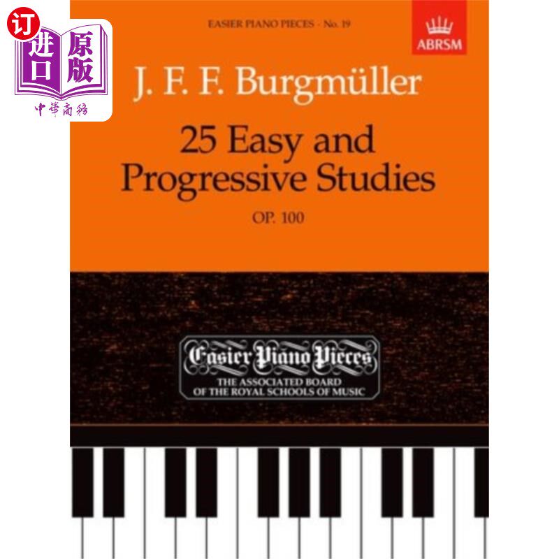 海外直订25 Easy and Progressive Studies, Op.100 25简单和渐进研究，Op.100