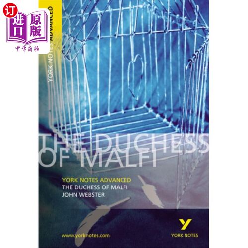 海外直订Duchess of Malfi: York Notes Advanced 马尔菲公爵夫人：约克