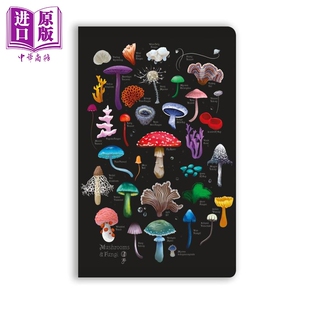 预售 安娜 斯特德 蘑菇与真菌 软面手帐 英文原版 Anna Stead Mushrooms Fungi Soft Touch Journal Flame Tree【中商原版】