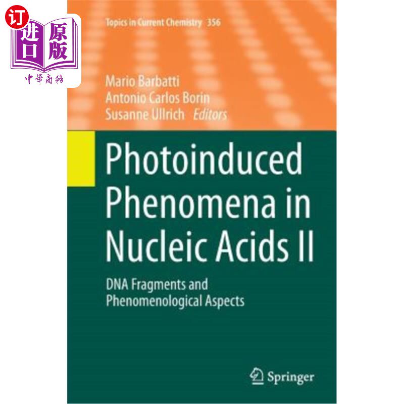 海外直订Photoinduced Phenomena in Nucleic Acids II: DNA Fragments and Phenomenological A 核酸中的光诱导现象Ⅱ：DNA
