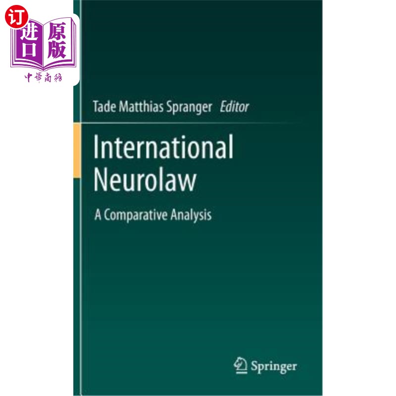 海外直订医药图书International Neurolaw: A Comparative Analysis国际神经病学法：比较分析-封面