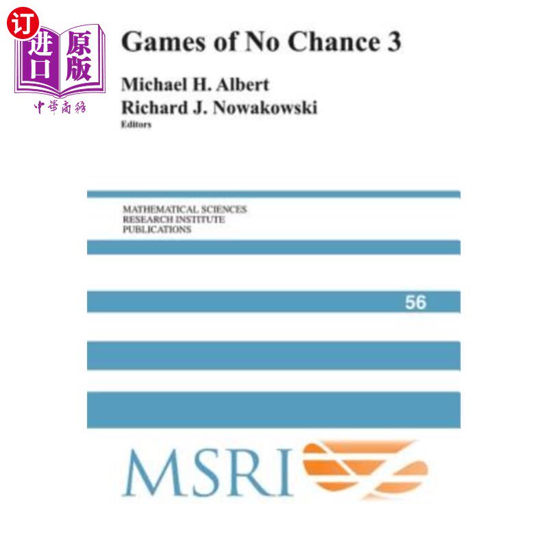 海外直订Games of No Chance 3 没有机会的游戏3