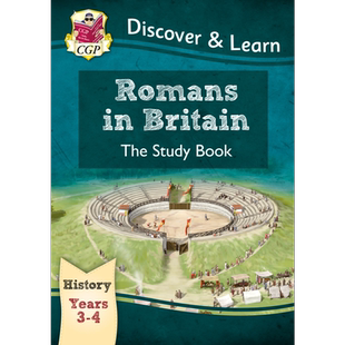 英国CGP KS2 Discover & Learn: History - Romans in Britain Study Book, Year 3 & 4【中商原版】