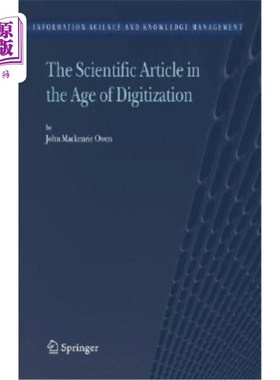 海外直订The Scientific Article in the Age of Digitization 数字化时代的科学文章