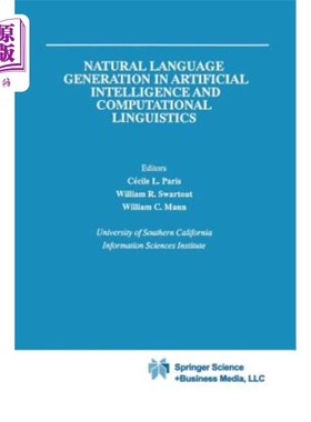 海外直订Natural Language Generation in Artificial Intelligence and Computational Linguis 人工智能和计算语言学中的自
