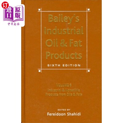 海外直订Bailey's Industrial Oil and Fat Products 贝利工业油脂产品