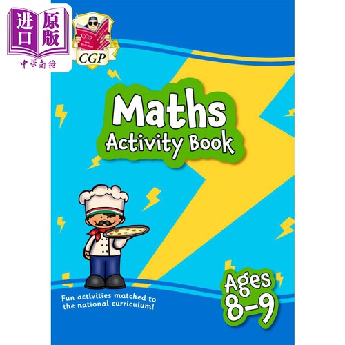现货 英国原版CGP教辅 New Maths Activity Book for Ages 8-9 home learning 8-9岁的新数学活动书家庭学习【中商原版】