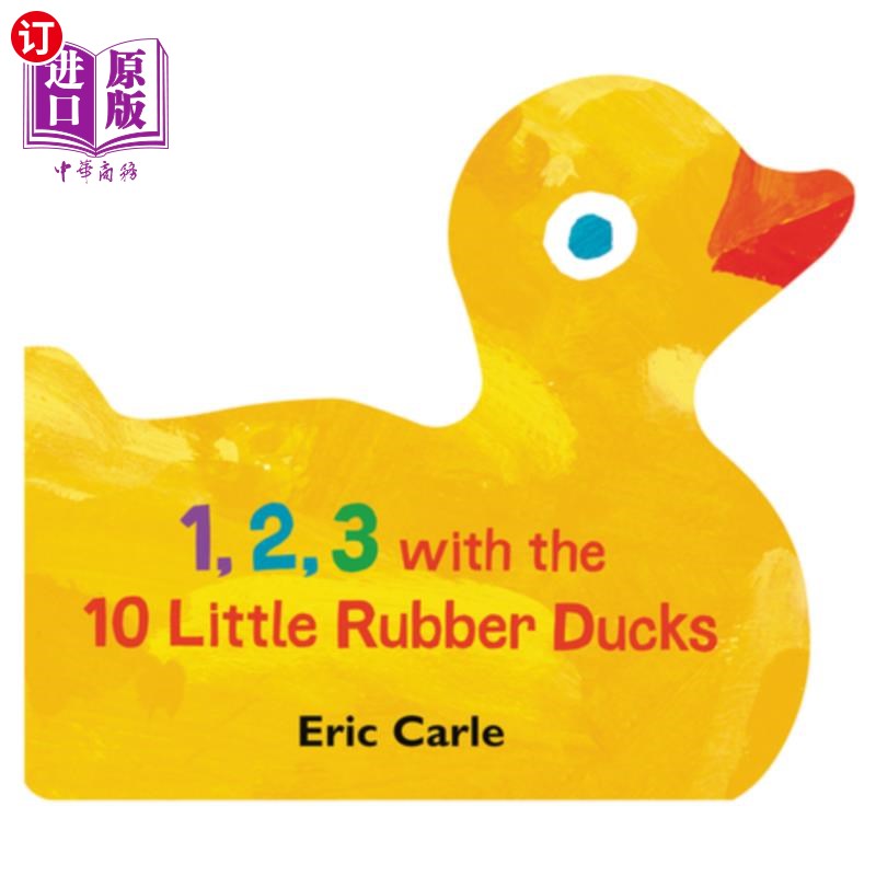 海外直订1, 2, 3 with the 10 Little Rubber Ducks: A Spring Counting Book 1、2、3和10只橡皮鸭:弹簧计数书