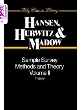 海外直订Sample Survey Methods and Theory, Volume 2: Theory 抽样调查方法与理论，第2卷：理论