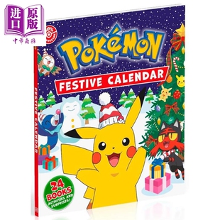 宝可梦新年倒数书 Pokemon Festive Calendar 英文原版 活动与玩具书 神奇宝贝故事书 儿童绘本故事 进口图书 5-7岁【中商原版】