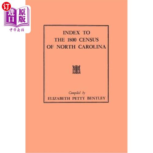 海外直订Index to the 1800 Census of North Carolina 北卡罗莱纳1800年人口普查索引