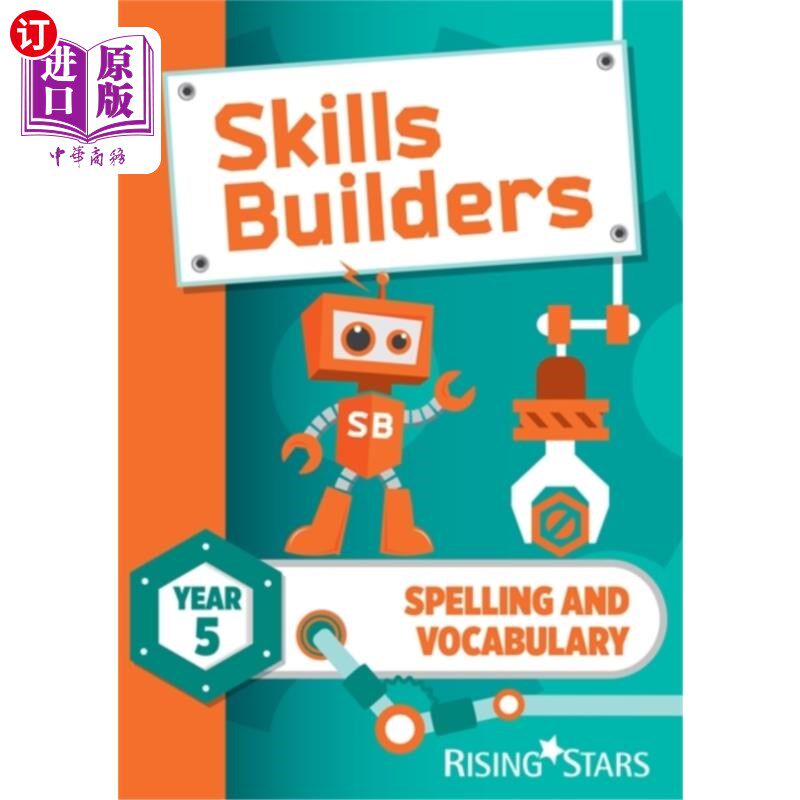海外直订Skills Builders Spelling and Vocabulary Year 5 P... 技能构建者拼写和词汇五年级小学生书新版本