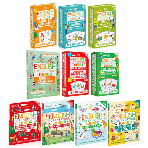 English for Everyone Junior English Alphabet Flash Cards 人人学英语青少版 英语字母表闪卡  英文原版进口【中商原版】