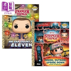 Funko Pop大眼仔系列小金书 网飞热播悬疑剧英文原版怪奇物语故事图画书2册 Little Golden Book Stranger Things【中商原版?