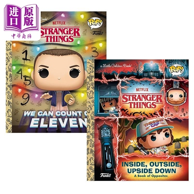 Funko Pop大眼仔系列小金书 网飞热播悬疑剧英文原版怪奇物语故事图画书2册 Little Golden Book Stranger Things【中商原版?