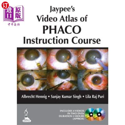 海外直订医药图书Jaypee's Video Atlas of Phaco Instruction Course Jaypee的Phaco教学课程视频地图集