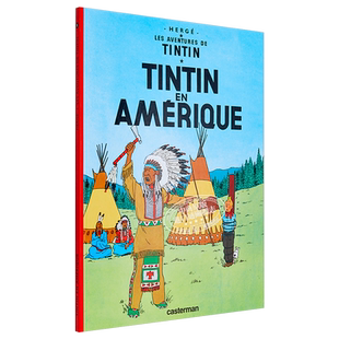现货 【中商原版】【法文原版】丁丁历险记：丁丁在美洲 法文原版 Tintin en Amerique 卡通漫画