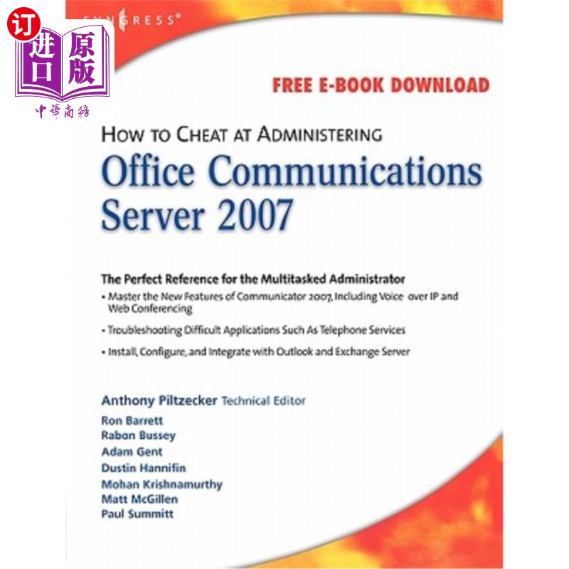 海外直订How to Cheat at Administering Office Communications Server 2007 如何在管理officecommunicationsse