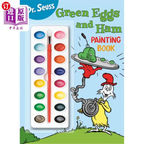 海外直订Dr. Seuss: Green Eggs and Ham Painting Book: Coloring and Activity Book with Pai 苏斯博士：绿色鸡蛋和火腿绘