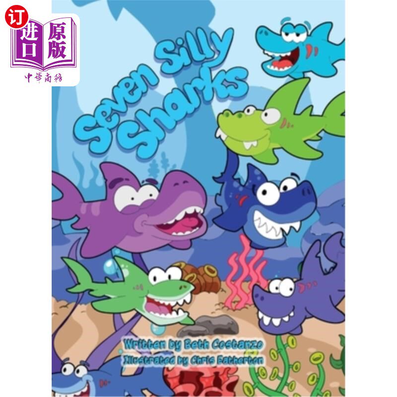 海外直订Seven Silly Sharks 七个愚蠢的鲨鱼