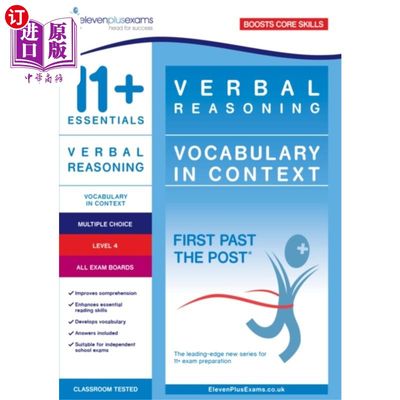 海外直订11+ Essentials Verbal Reasoning: Vocabulary in C... 11+基本语言推理:语境4级词汇