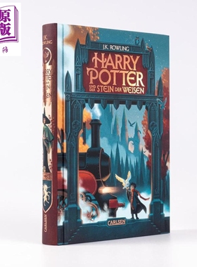 【德文版】哈利波特1 2025年精装版 Harry Potter und der Stein der Weisen 神奇四侠画师George Caltsoudas绘【中商原版】