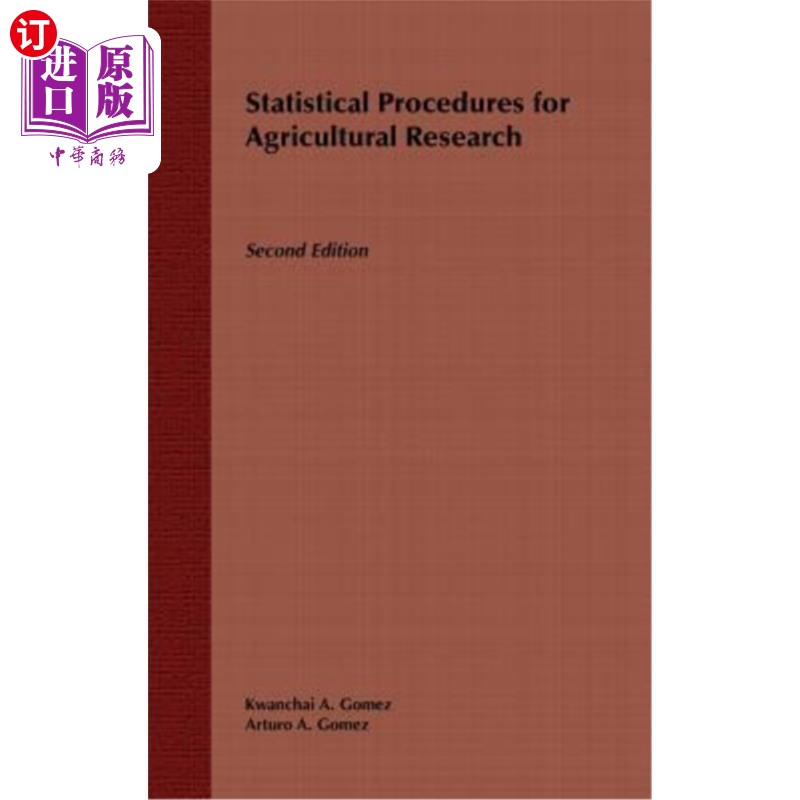 海外直订Statistical Procedures for Agricultural Research 农业研究统计程序第二版