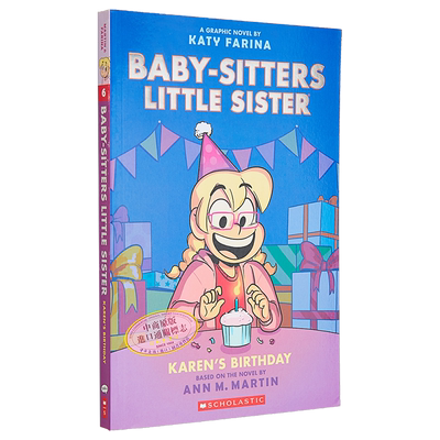 保姆俱乐部小保姆系列6 图像小说 漫画绘本 Karen s Birthday Baby Sitters Little Sister 英文原版 Katy Farina【中商原版?