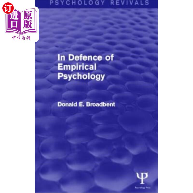海外直订In Defence of Empirical Psychology (Psychology Revivals): Psychology Revivals 为经验心理学辩护(心理学复兴)