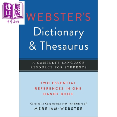 韦氏综合词典和同义词库 Webster s Dictionary & Thesaurus 英文原版韦氏词典词汇参考工具书Merriam Webster【中商原版】