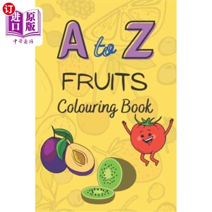 Fruits Coloring Book 水果 海外直订A A到Z水果着色书